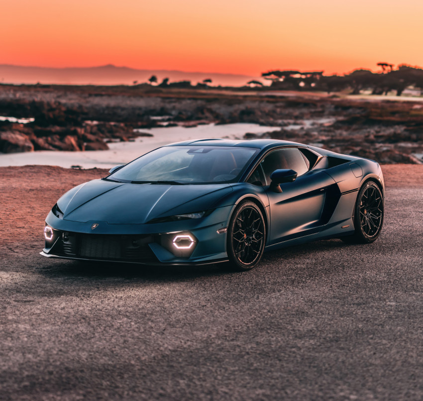 Lamborghini Sunset Silhouette